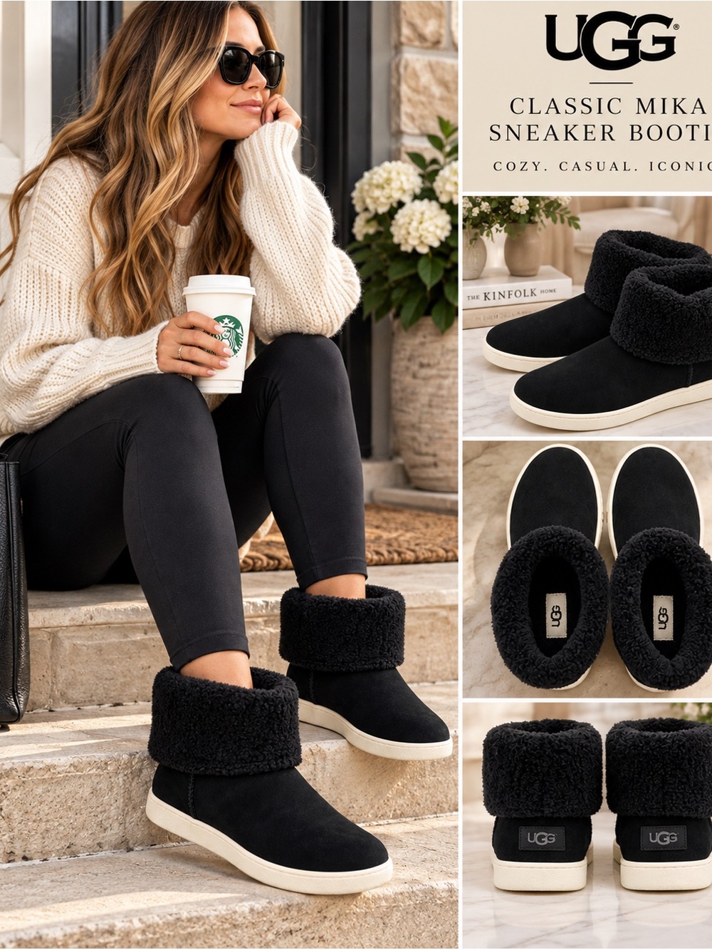 UGG Classic Mika Sneaker/ Mika Bootie size 10
